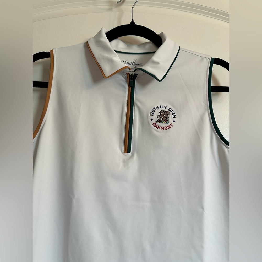 Walter Hagen White Sleeveless Polo Shirt with Logo - Picture 2 of 3